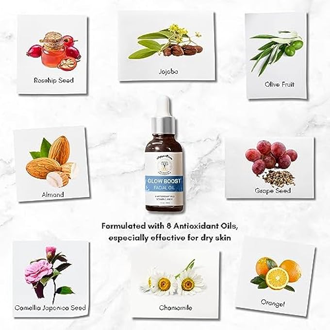 Doppeltree FACE OIL FOR GUA SHA FACIAL MASSAGE AND DERMAPLANING, ANTI AGING GLOW BOOST FACE OIL WITH COLD-PRESSED ROSEHIP OIL, JOJOBA OIL, ALMOND OIL AND VITAMIN C & E - Image 3